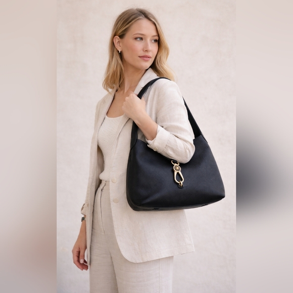 Dooney & Bourke Handbags - Dooney & Bourke Black Logo Lock Shoulder Bag